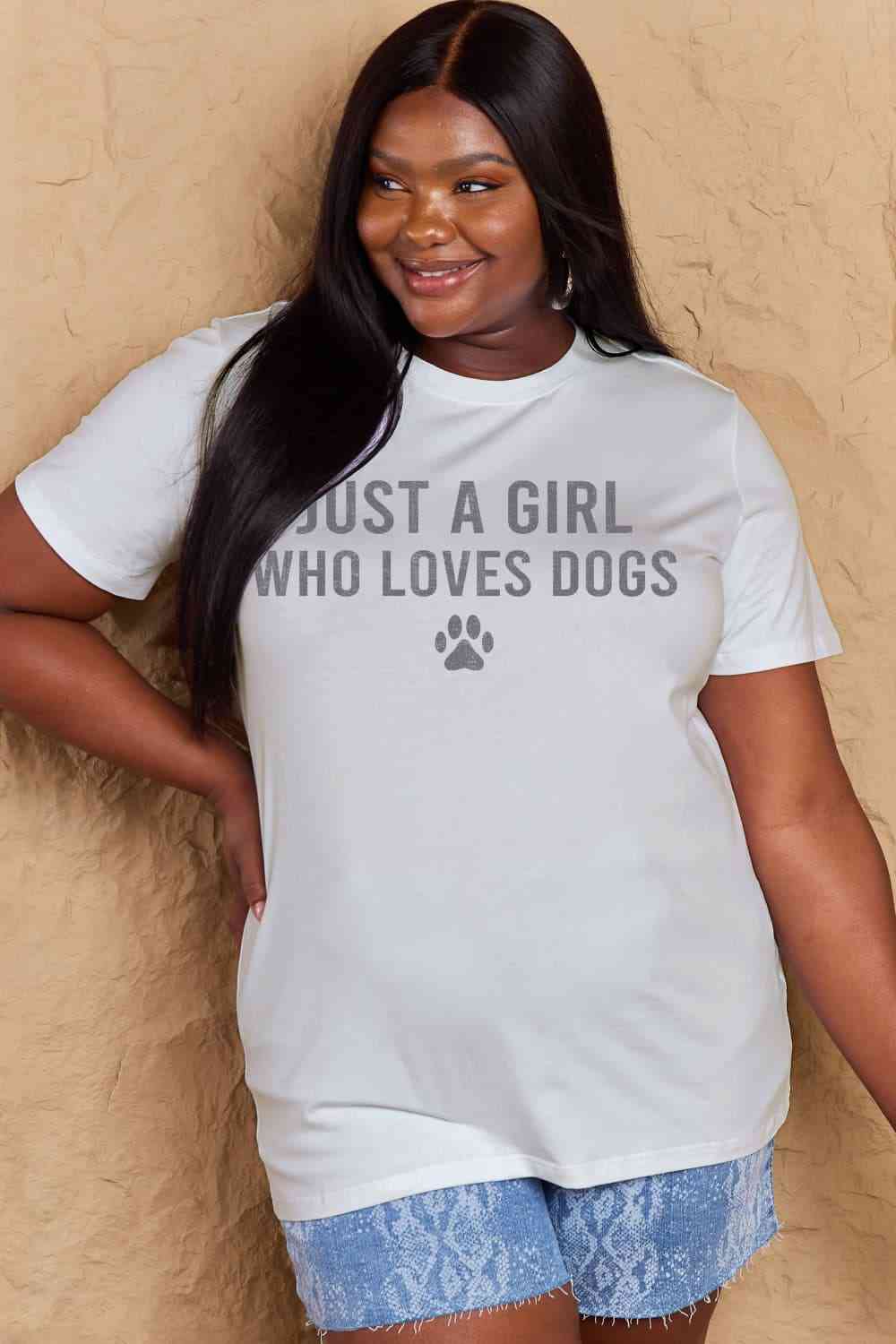 Simply Love Full Size Dog Paw Graphic Cotton T-Shirt Women's T-Shirts - Tophatter Daily Deals