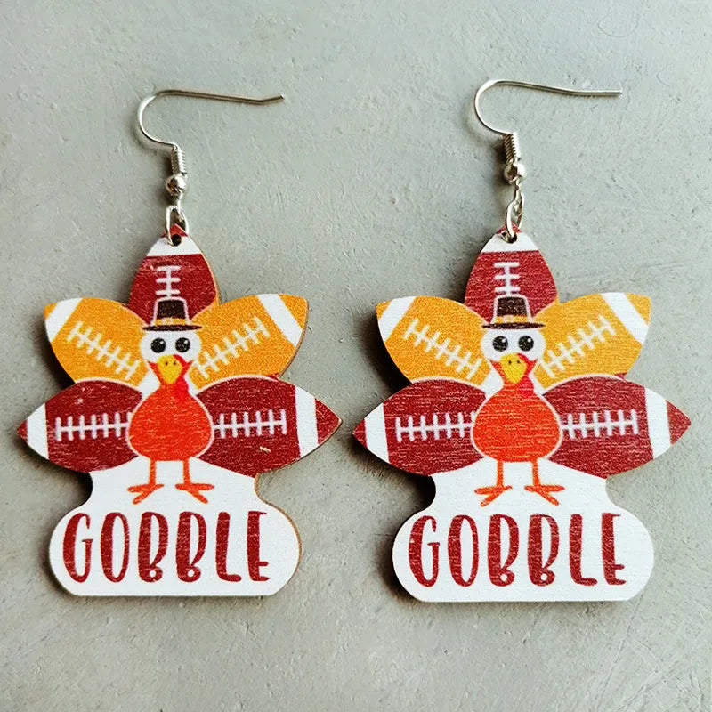 Thanksgiving Turkey Drop Earrings Earrings - Tophatter Daily Deals