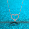 Moissanite 925 Sterling Silver Heart Shape Necklace Moissanite - Tophatter Daily Deals