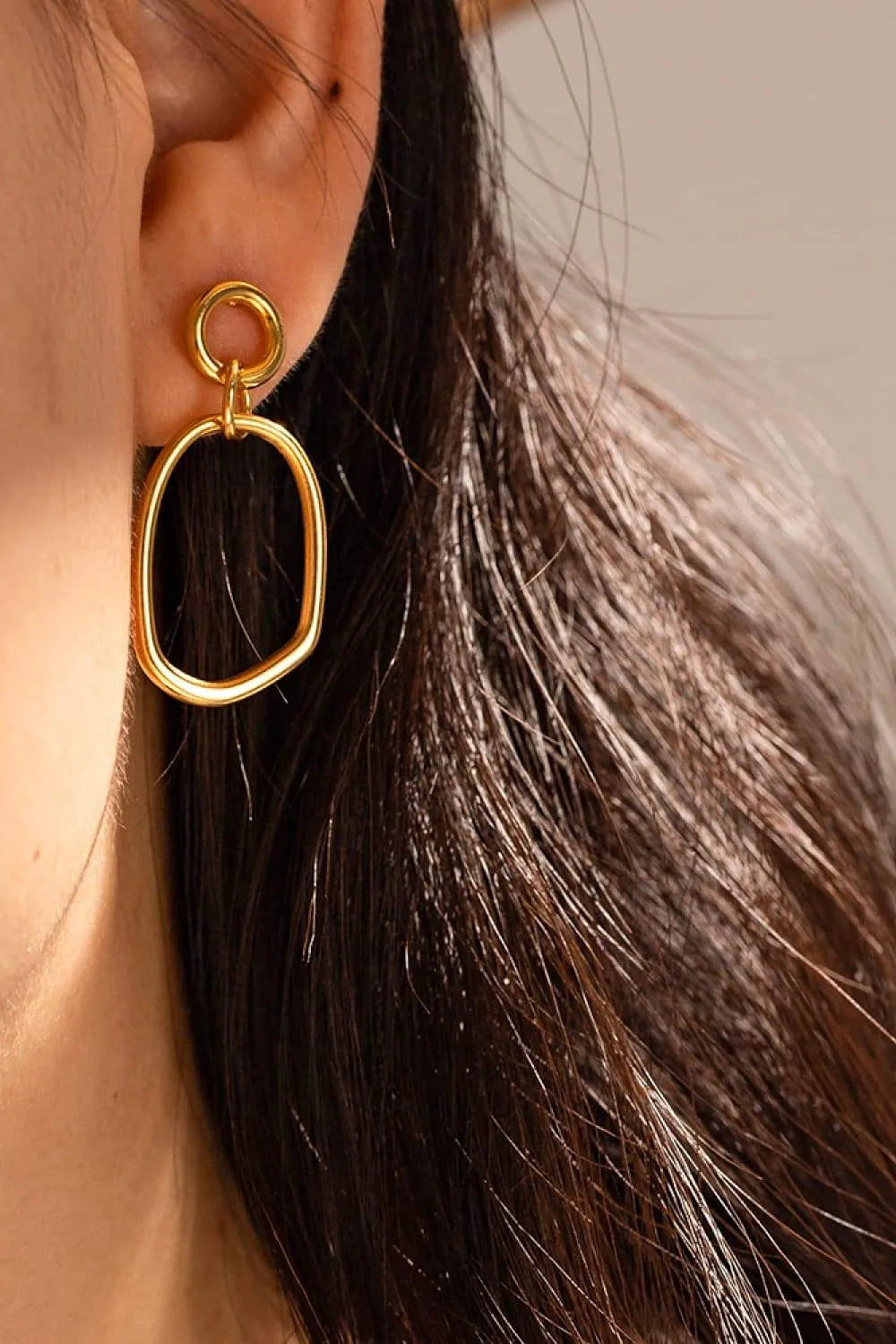 18K Gold-Plated Dangle Earrings Earrings - Tophatter Daily Deals