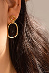 18K Gold-Plated Dangle Earrings Earrings - Tophatter Daily Deals