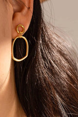 18K Gold-Plated Dangle Earrings Earrings - Tophatter Daily Deals