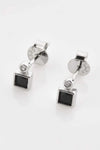 Inlaid Zircon Square 925 Sterling Silver Earrings Earrings - Tophatter Daily Deals