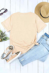 Corn Letter Graphic Cuffed Tee Women's T-Shirts - Tophatter Daily Deals