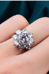 1 Carat Moissanite Flower Ring Moissanite - Tophatter Daily Deals