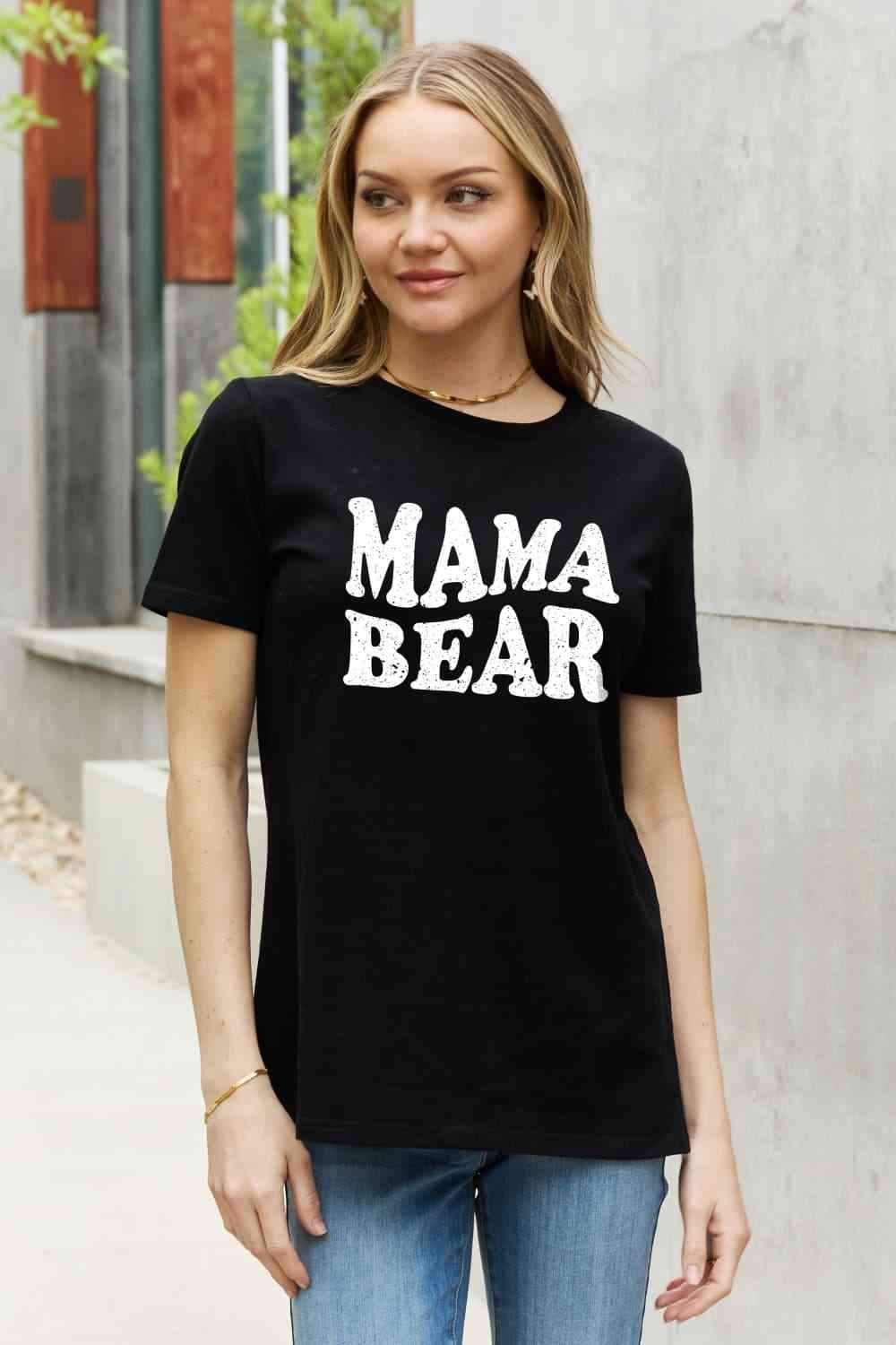 Simply Love MAMA BEAR Graphic Cotton Tee Women's T-Shirts - Tophatter Daily Deals