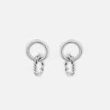 Copper Double-Hoop Earrings Silver One Size Earrings - Tophatter Daily Deals