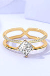 Moissanite 18K Gold-Plated Double-Layered Ring Moissanite - Tophatter Daily Deals