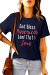 Slogan Graphic Round Neck Cuffed Tee Shirt Women's T-Shirts - Tophatter Daily Deals