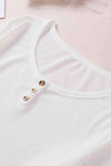 Plus Size Spliced Lace Ribbed Henley Top Women's T-Shirts - Tophatter Daily Deals