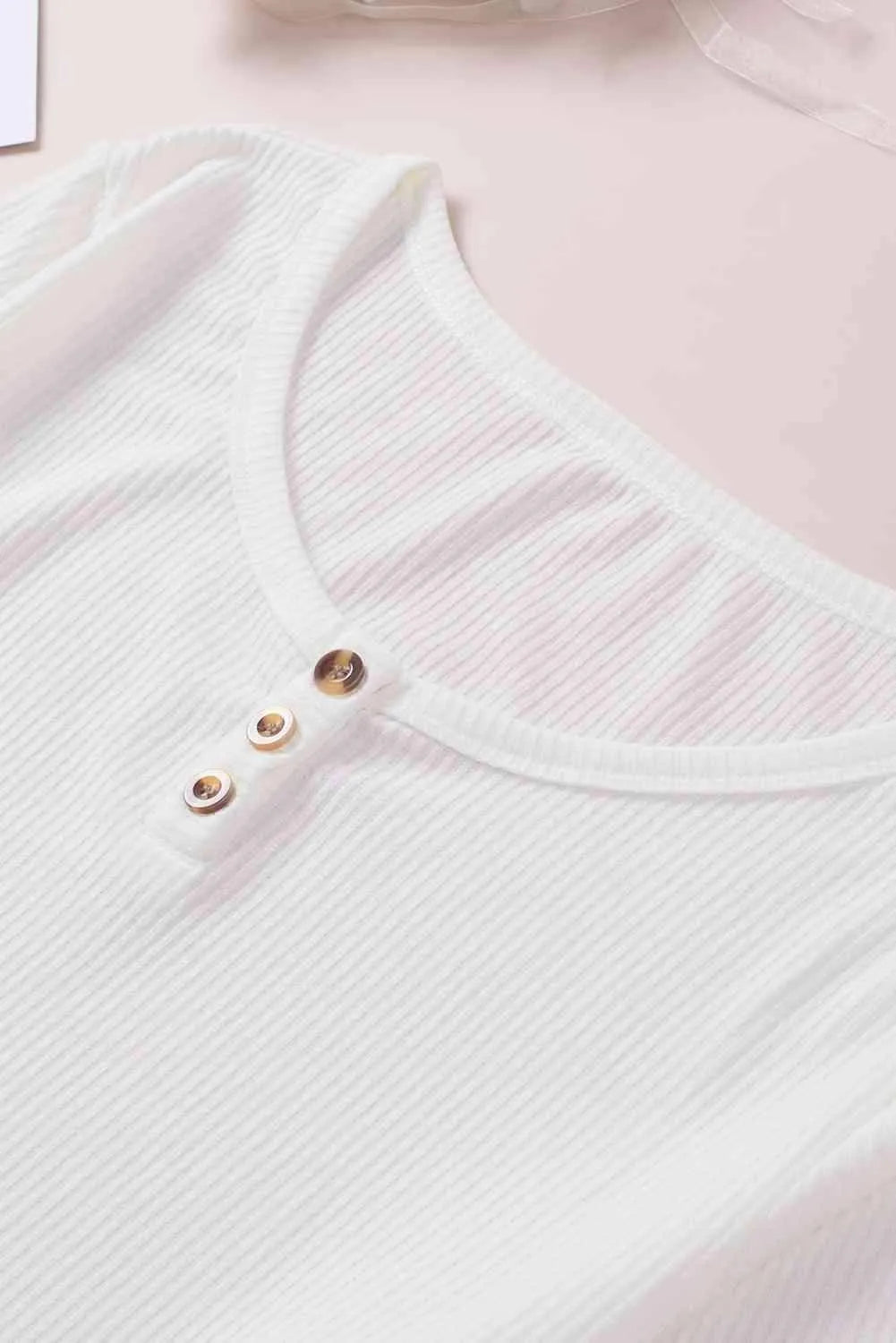 Plus Size Spliced Lace Ribbed Henley Top Women's T-Shirts - Tophatter Daily Deals