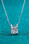 1 Carat Moissanite 925 Sterling Silver Chain Necklace Silver One Size Moissanite - Tophatter Daily Deals