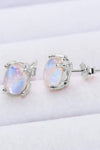 Natural Moonstone 4-Prong Stud Earrings Moonstone - Tophatter Daily Deals