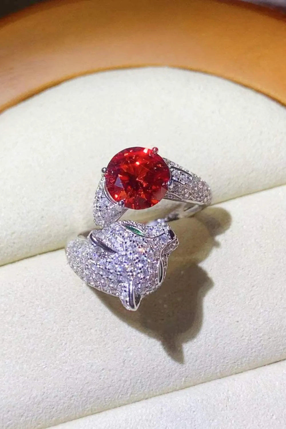2 Carat Moissanite Adjustable Animal Ring Moissanite - Tophatter Daily Deals