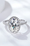 4.5 Carat Moissanite Halo Ring Moissanite - Tophatter Daily Deals