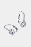 2 Carat Moissanite 925 Sterling Silver Earrings Silver One Size Moissanite - Tophatter Daily Deals