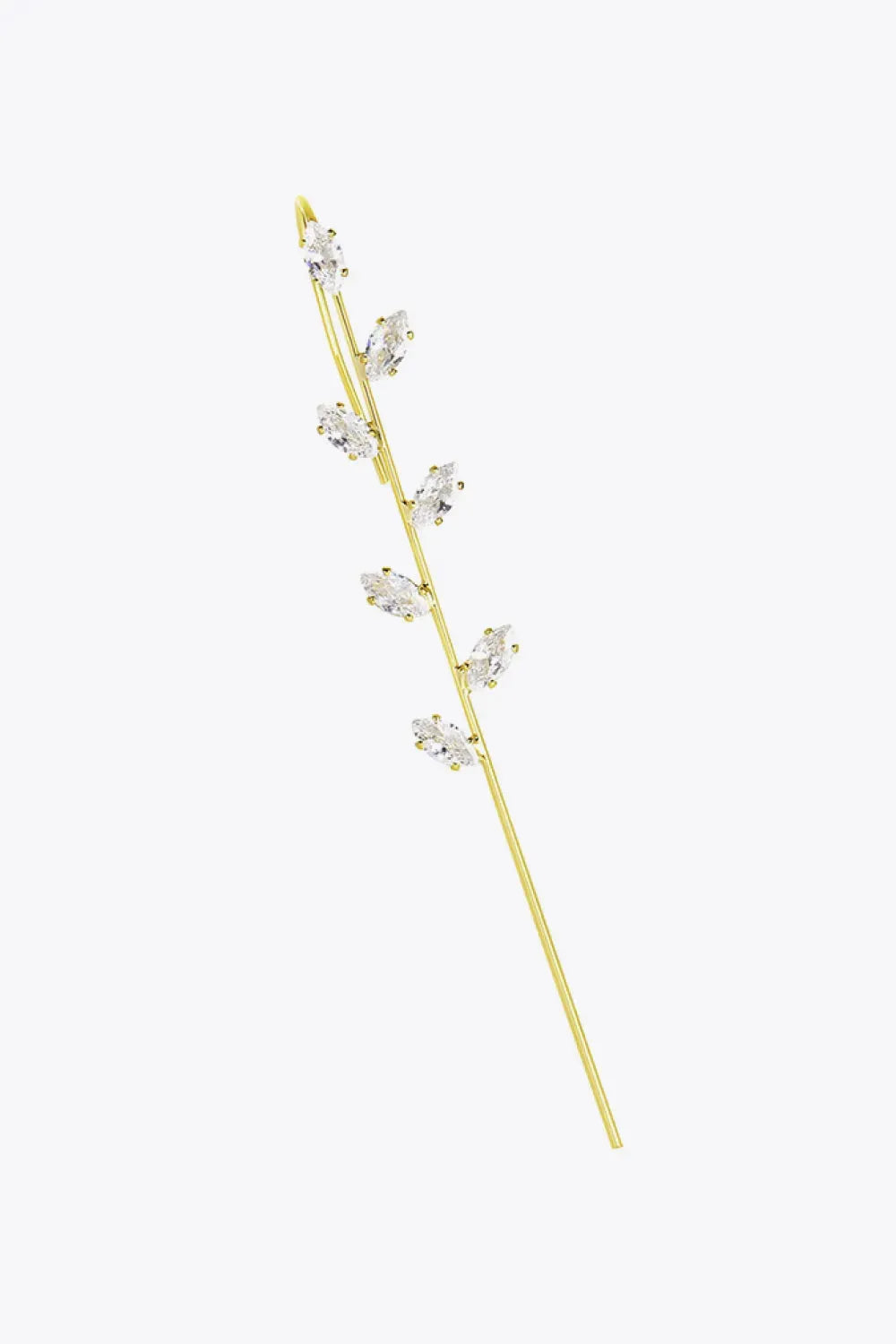 18K Gold-Plated Inlaid Zircon Crawler Earrings Gold One Size Earrings - Tophatter Daily Deals
