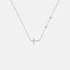 Zircon 925 Sterling Silver Cross Necklace Silver One Size Necklaces - Tophatter Daily Deals