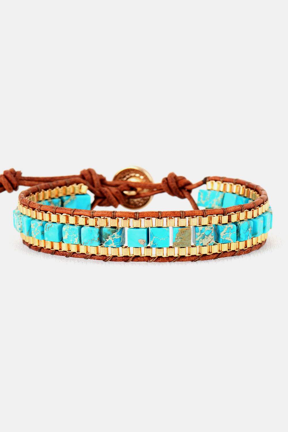 Imperial Jasper Bracelet Pastel Blue One Size Bracelets - Tophatter Daily Deals
