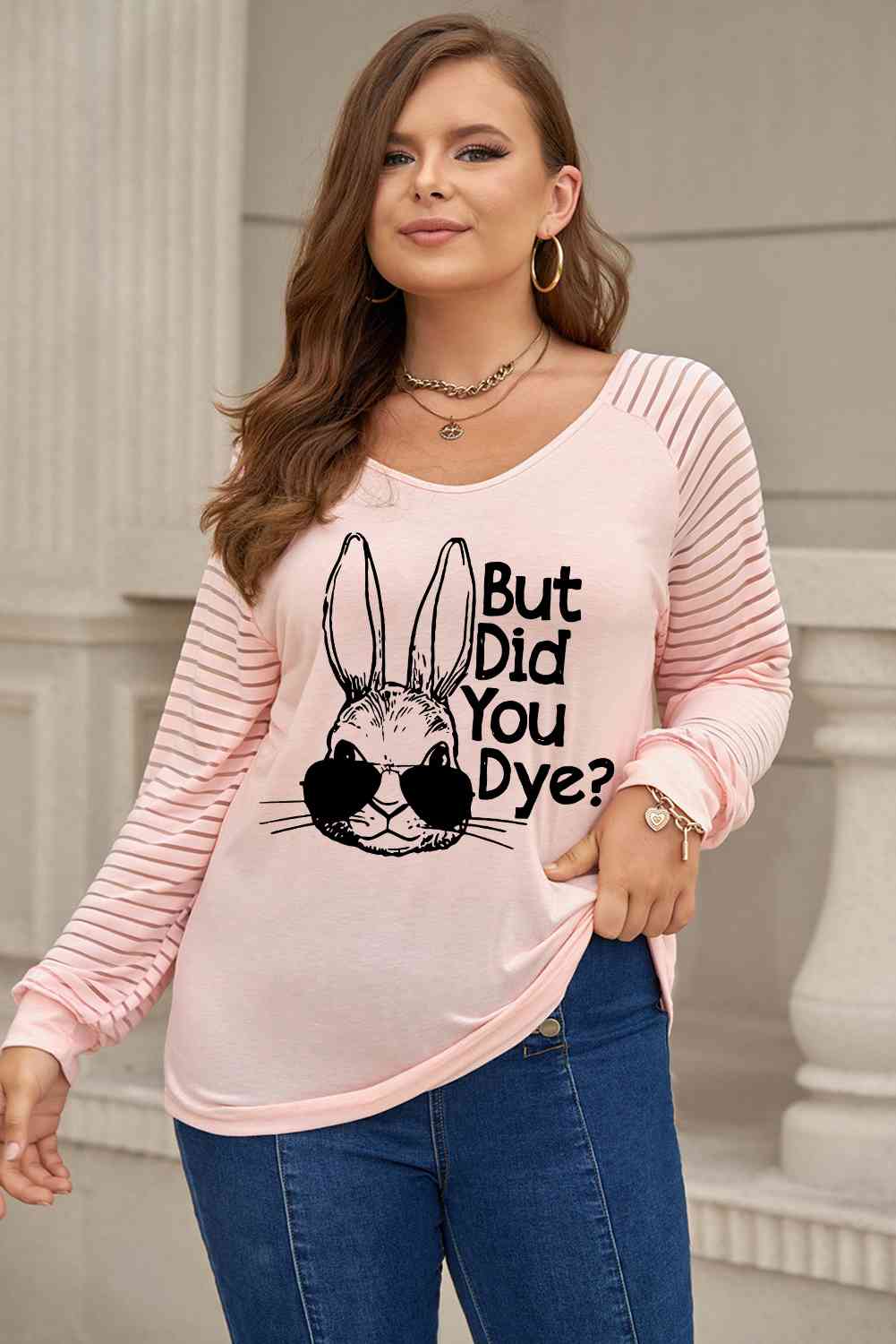 Plus Size BUT DID YOU DYE Graphic Easter Tee Women's T-Shirts - Tophatter Daily Deals