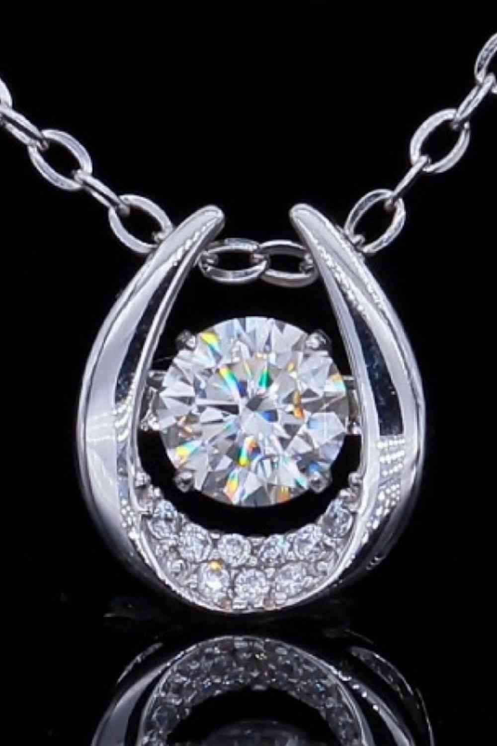 Moissanite Zircon Pendant Necklace Moissanite - Tophatter Daily Deals