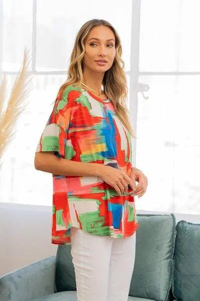 Sew In Love Full Size Round Neck Short Sleeve T-Shirt Women's T-Shirts - Tophatter Daily Deals