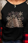 Christmas Tree Graphic Sequin T-Shirt Women's T-Shirts - Tophatter Daily Deals