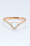 Moonstone Heart-Shaped Ring Moonstone Moonstone - Tophatter Daily Deals