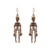 Skeleton Alloy Earrings Gold One Size Earrings - Tophatter Daily Deals