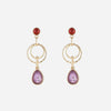 Teardrop Shape Alloy Dangle Earrings Lilac One Size Earrings - Tophatter Daily Deals