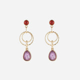 Teardrop Shape Alloy Dangle Earrings Lilac One Size Earrings - Tophatter Daily Deals