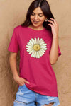 Simply Love Full Size FLOWER Graphic Cotton Tee Women's T-Shirts - Tophatter Daily Deals