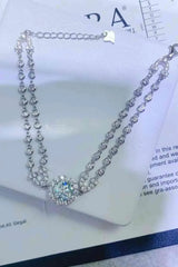 2 Carat Moissanite Double-Layered Bracelet Silver One Size Moissanite - Tophatter Daily Deals