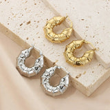 Stainless Steel Hinged Hoop Earrings Earrings - Tophatter Daily Deals
