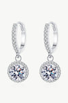 Moissanite Round-Shaped Drop Earrings - Tophatter Shopping Deals