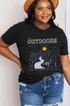 Simply Love Full Size GREAT OUTDOORS Graphic Cotton Tee Women's T-Shirts - Tophatter Daily Deals