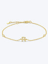 Q To U Zircon 925 Sterling Silver Bracelet R Gold One Size Bracelets - Tophatter Daily Deals