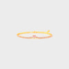 Heart Shape Inlaid Zircon 18K Gold-Plated Bracelet Gold One Size Bracelets - Tophatter Daily Deals