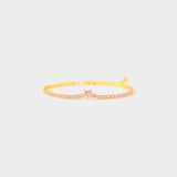 Heart Shape Inlaid Zircon 18K Gold-Plated Bracelet Gold One Size Bracelets - Tophatter Daily Deals