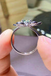 1 Carat Moissanite Flower Shape Open Ring Moissanite - Tophatter Daily Deals