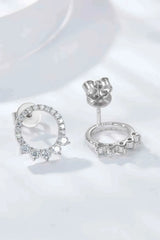 Moissanite Platinum-Plated Earrings Moissanite - Tophatter Daily Deals