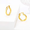 Gold-Plated Copper Huggie Earrings Earrings - Tophatter Daily Deals