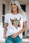 Animal Graphic Round Neck Tee Women's T-Shirts - Tophatter Daily Deals