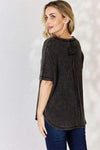 Zenana Oversized Waffle Short Sleeve T-Shirt Women's T-Shirts - Tophatter Daily Deals