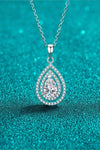 1 Carat Moissanite Teardrop Pendant Necklace Moissanite - Tophatter Daily Deals