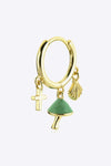 925 Sterling Silver Multi-Charm Drop Earrings Earrings - Tophatter Daily Deals