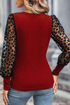Round Neck Lantern Sleeve Blouse Blouses - Tophatter Daily Deals