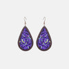 Sequin Wood Teardrop Earrings Violet One Size Earrings - Tophatter Daily Deals