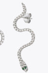 Snake-Shaped 925 Sterling Silver Earrings Earrings - Tophatter Daily Deals