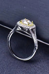 Two-Tone 1 Carat Moissanite Ring Moissanite - Tophatter Daily Deals